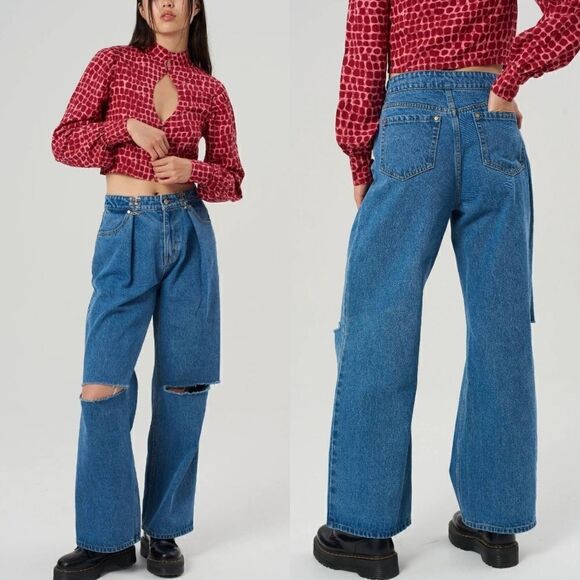 The Ragged Priest Denim - Milk It Thrill Straight Denim Jeans Size 32 NWOT